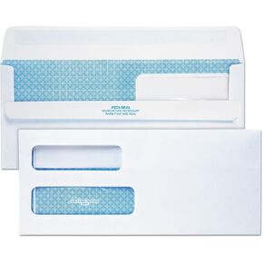 Quality Park 24559 Dbl Window Envelopes, Invoice,No.10, 4-1/8-Inch x9-1/2-Inch,500/BX,WE