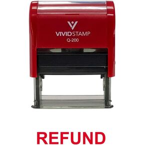 Refund Self Inking Rubber Stamp (Red Ink) - Medium