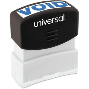 Universal UNV10071 Pre-Inked Void Message Stamp - Blue Ink