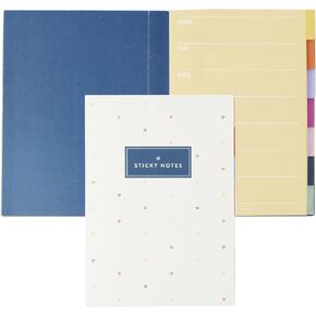 Erin Condren Earth Tones Functional Tabbed Sticky Notes Booklet, 7 Section Productivity Sticky Notes Set with 140 Total Sheets for Planning, Organization, and Note-Taking