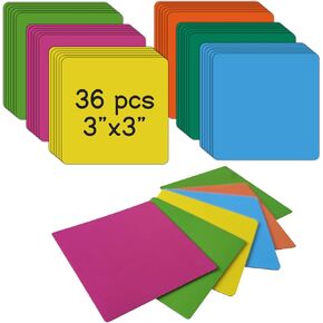 18 Packs, 3" x 3" Dry Erase Reusable Magnetic Sticky Notes, Magnets Labels, Widely Use to Post Notes for Whiteboard, Fridge, Locker, Cabinet, Door - Office & Classroom Supplies