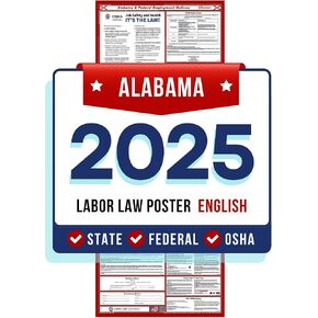 2025 California State and Federal Labor Law Poster, Space-Saver Slim Design, All-in-One Mandatory Notices Included, Eco-Friendly Premium Paper - English + Spanish 16"x40" in Saudi Arabia