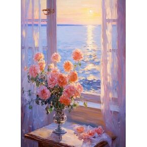 ZRIZQ Diamond Painting Kits for Adults,Rose Diamond Art Kits for Adults,Flowers Gem Art Kits for Gift Home Wall Decor(12x16inch)