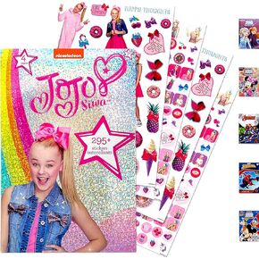 JoJo Siwa Star Sticker Book Over 295+ - Perfect for Gifts, Party Favor, Goodies, Reward, Scrapbooking, Stocking Stuffer, Children Craft, Classroom, School for Kids Girls, Boys, Toddlers