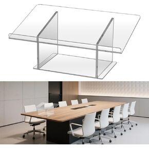 Thickening Acrylic Tabletop Podium, Portable Plexiglass Pulpits, Clear Podium Stand for Weddings,Classroom,Conference,Churches,Professional Presentation (23-1/2"W x 10-1/2"H x 14-1/4"D)