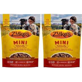 (2 Pack) Zuke Mini Naturals Training Dog Treats (Chicken, Peanut Butter) - 16 oz