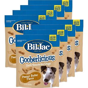Bil-Jac 840235168607 Gooberlicious Peanut Butter Dog Treats (8 Pack), 10 oz