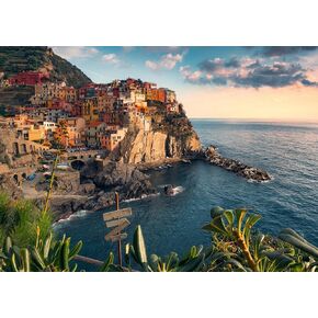 Ravensburger - Cinque Terre - 1000 Piece Jigsaw Puzzle - Featuring The Stunning Seaside Town in Italy - Beautiful, Vibrant Image - Frameable - Premium Quality - Puzzles for Adults