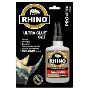 Rhino Glue Gel, Heavy Duty XXLarge 50 Gram Clear