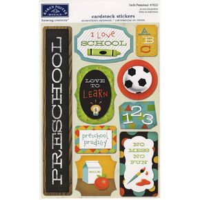 KAREN FOSTER Acid and Lignin Free Scrapbooking Sticker Sheet, I'm in Kindergarten