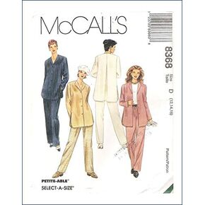 McCall's 8368 Sewing Pattern Misses Top Pull On Pants 12 14 16 Uncut