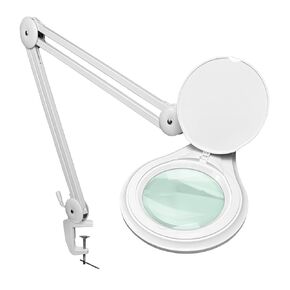 BoliOptics (5 inch Glass Lens) Professional LED Magnifying Lamp with Clamp, Dimmable, 1200 Lumens, 5600K-6000K Daylight Bright 60 SMD LED, Work Light Mounting Bracket Clamp (3 Diopter) MG16303121