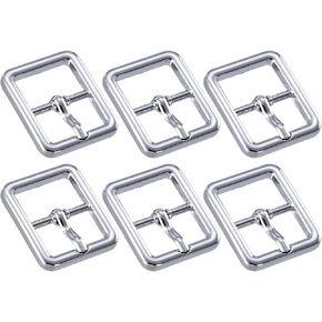 uxcell Metal Roller Buckle, Single Prong Belt Buckle Center Bar Buckles for Leather