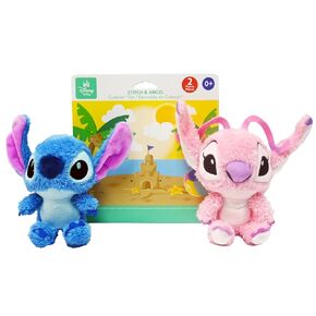 KIDS PREFERRED - Disney Baby Lilo & Stitch CUTEEZE 2 Pack Angel & Stitch Plush Stuffed Animals, Experiment 626, Multicolor,6 inches