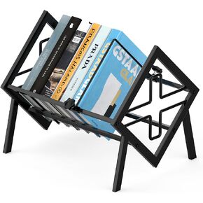 Alyoen Desktop Bookshelf - Desk Corner Organizer Office Storage Rack, Stable Iron Display Shelf with Adjustable fixtures, Perfect for Birthday Gifts/Home Decor/Record Storage
