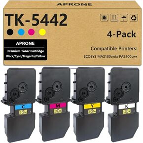 TK-5442 TK5442 Toner Cartridge Compatible for TK-5442 for Kyocera ECOSYS MA2100cwfx PA2100cwx Model Laser Printer (Black/Cyan/Magenta/Yellow,4-Pack)