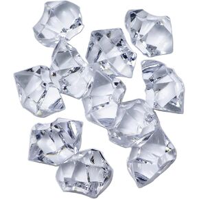 120 Pieces Clear Acrylic Ice Crystals, Decorative Acrylic Gems, Reusable Acrylic Crushed ice Rocks for Home Décor