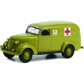 Greenlight 61030-A 1:64 Battalion 64 Series 3 1939 Chevy Panel Truck U.S. Army Ambulance