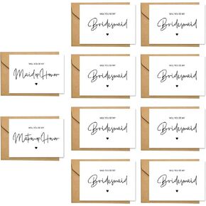 PartyGifts&beyond Gift 10 Pack Bridesmaid Boxes Bridesmaid Proposal Boxes,Will You Be My Bridesmaid Box,Maid of Honor Proposal Box,Matron of Honor Gift Box for Bridesmaid Gifts(BM-Light Purple)