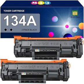 134A Black Toner Cartridges(with Chip) Compatible 134A W1340A 134X W1340X for Laser Jet M209dw MFP M234dw M234sdw M234sdn Printer (2 Pack)