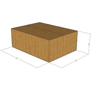 16" x 12" x 6" Corrugated Boxes 32 ECT (Pack of 5-16x12x6) | Quality Moving Boxes. Great for Shipping Boxes for Business, Office or Home.