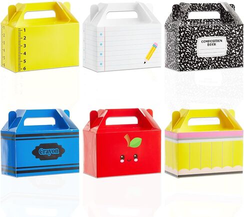 24Pcs Back to School Gift Boxes First Day of School Party Treat Boxes Pencil Crayon Apple Goodie Candy Box Teacher Appreciation Party Favor for Student Preschool Kindergarten Classroom Decorations in Saudi Arabia