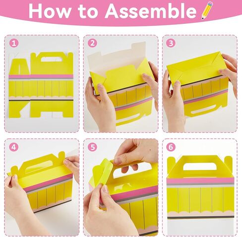 24Pcs Back to School Gift Boxes First Day of School Party Treat Boxes Pencil Crayon Apple Goodie Candy Box Teacher Appreciation Party Favor for Student Preschool Kindergarten Classroom Decorations in Saudi Arabia