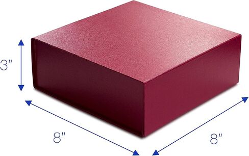 Cecobox - صناديق هدايا مع أغطية للهدايا 8 "x8" x3.1 " - صندوق هدايا الإغلاق المغناطيسي غير اللامع ، صناديق اقتراح العريس وعروس ، زفاف ، أعياد الميلاد ، العطلات (البحرية) in Kuwait