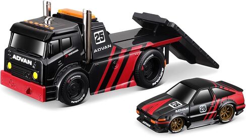 1/64 Scale Top Muscle Transports Series لشاحنة JDM Flatbed و 1983-85 Toyota Trueno Sprinter AE86 Coupe Diecast Model Model (11557) in Kuwait