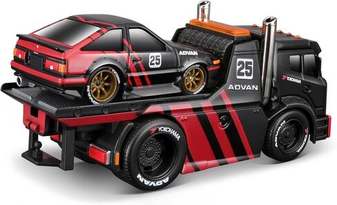 1/64 Scale Top Muscle Transports Series لشاحنة JDM Flatbed و 1983-85 Toyota Trueno Sprinter AE86 Coupe Diecast Model Model (11557) in Kuwait