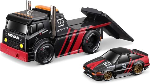 1/64 Scale Top Muscle Transports Series لشاحنة JDM Flatbed و 1983-85 Toyota Trueno Sprinter AE86 Coupe Diecast Model Model (11557) in Kuwait