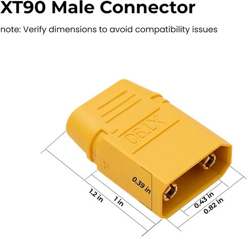 XT60 إلى XT90 كابل محول 10AWG 6in ، XT60 أنثى إلى XT90 سلك سيليكون موصل للموصل RC FPV Solar Generators محطات الطاقة in Kuwait