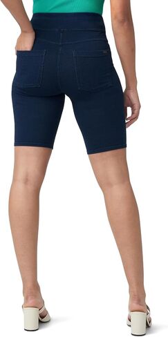 HUE Game Changing High-Rise Bermuda Shorts Dark Rinse Wash SM (US Women's 4-6) 10 in Saudi Arabia
