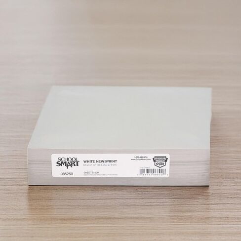 Sax School Smart - 85250 Newsprint Drawing Paper, 30 lb, 8-1/2 x 11 Inches, 500 Sheets, White in Saudi Arabia