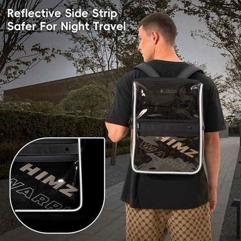 See Through Backpack Heavy Duty for Adults with Clear Laptop Bag Travel Back Pack for Men Women Black Transparent Backpack Large in Saudi Arabia