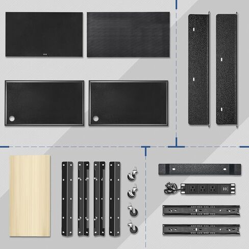 Auto Dynasty Hight Av Av Cart مع قفل خزانة تخزين ودرج لوحة مفاتيح السحب لجهاز العرض ، الطابعات ، أجهزة الكمبيوتر المحمولة ، 4 عجلات ، سلك 4 بوصات ، 3 منافذ ، 2 منافذ USB (أبيض) in Kuwait