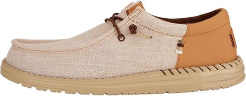 Hey Dude Men's Wally Funk Nylon Craft Stone White Size 10 | Men's Shoes | Men Slip-on Loafers | Comfortable & Light-Weight in Kuwait