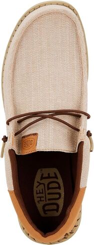 Hey Dude Men's Wally Funk Nylon Craft Stone White Size 10 | Men's Shoes | Men Slip-on Loafers | Comfortable & Light-Weight in Kuwait