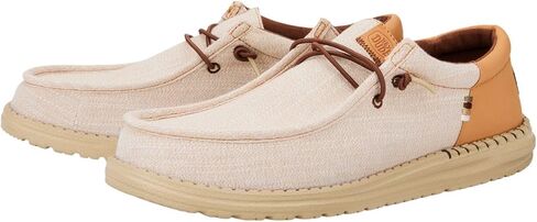 Hey Dude Men's Wally Funk Nylon Craft Stone White Size 10 | Men's Shoes | Men Slip-on Loafers | Comfortable & Light-Weight in Kuwait