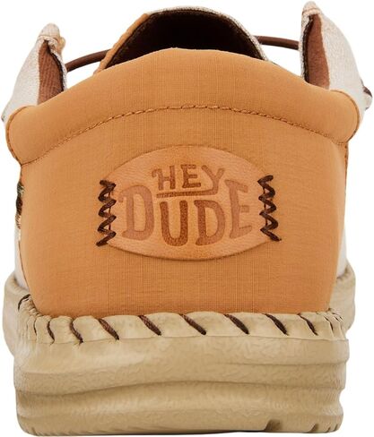 Hey Dude Men's Wally Funk Nylon Craft Stone White Size 10 | Men's Shoes | Men Slip-on Loafers | Comfortable & Light-Weight in Kuwait