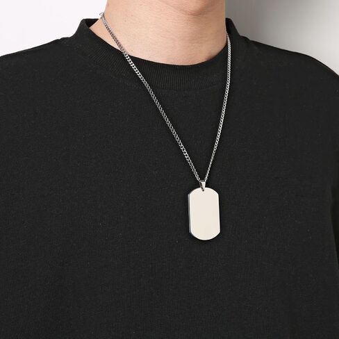 HZMAN Dog Tag Cross Necklace for Men Women Stainless Steel High Polished Army Military Dog Tag Pendant Bible Verse Cross Jewelry Gift with Ball Chain in Saudi Arabia