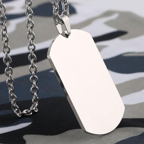 HZMAN Dog Tag Cross Necklace for Men Women Stainless Steel High Polished Army Military Dog Tag Pendant Bible Verse Cross Jewelry Gift with Ball Chain in Saudi Arabia
