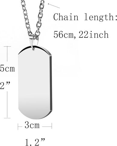 HZMAN Dog Tag Cross Necklace for Men Women Stainless Steel High Polished Army Military Dog Tag Pendant Bible Verse Cross Jewelry Gift with Ball Chain in Saudi Arabia