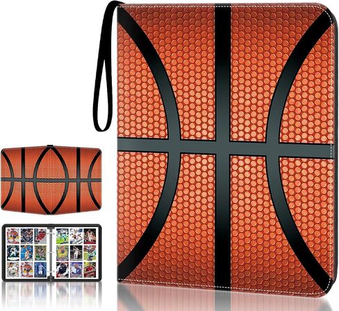 Hockey Card Binder 900 Pockets, 50 Sleeves Large Hockey Binder 3 Ring Zipper Trading Cards Holder 9 Pocket, Sport Card Display Collection Book Storage Organizer, Album Folder Protector in Saudi Arabia