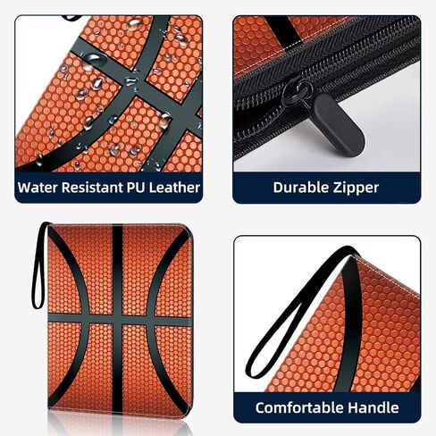Hockey Card Binder 900 Pockets, 50 Sleeves Large Hockey Binder 3 Ring Zipper Trading Cards Holder 9 Pocket, Sport Card Display Collection Book Storage Organizer, Album Folder Protector in Saudi Arabia