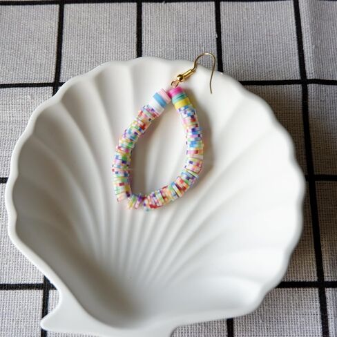 1150Pcs Clay Beads Flat Round Polymer Clay Rainbow Beads Bulk for DIY Jewelry Handmade Heishi Beads Craft Making Bracelet Necklace Earring (6mm/0.24in) in Saudi Arabia