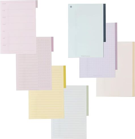 Erin Condren Earth Tones كتيب الملاحظات اللاصقة الوظيفية ، 7 مقطع إنتاجية ملاحظات لزجة مع 140 ورقة إجمالية للتخطيط والتنظيم وتدوين الملاحظات in Kuwait