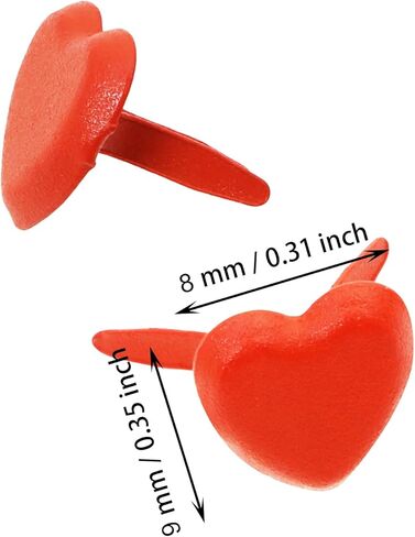 ONLYKXY 120pcs Heart Shape Fancy Brads for Paper Craft,Metal Fasteners Split Pins Small Brads for Photo Cards Home Office School Project Scrapbooking Album Dolls Decoration DIY Art (Gold) in Saudi Arabia