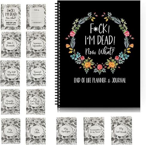 End of Life Planner Organizer Binder - Funny Workbook, I'M Dead Now What Book Planner,Important Document Organizer, Estate Planning,Life Book Document Organizer Notebook in Saudi Arabia