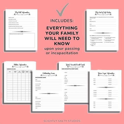 End of Life Planner Organizer Binder - Funny Workbook, I'M Dead Now What Book Planner,Important Document Organizer, Estate Planning,Life Book Document Organizer Notebook in Saudi Arabia
